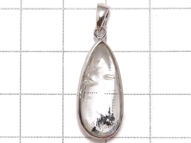 [Video][One of a kind] Sichuan Graphite In Quartz Pendant Silver925 NO.26