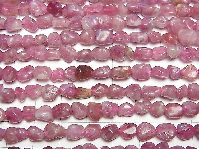 [Video]Pink Tourmaline AA Small Size Nugget 1strand beads (aprx.15inch/38cm)