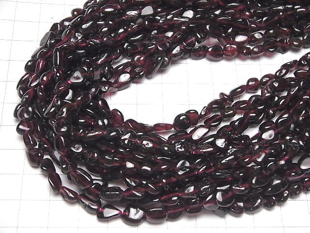 [Video] Garnet AA Nugget 1strand beads (aprx.15inch/36cm)