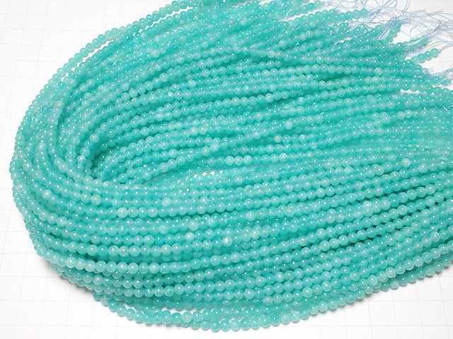 [Video] Mozambique Amazonite AA++ Round 4mm 1strand beads (aprx.15inch/37cm)