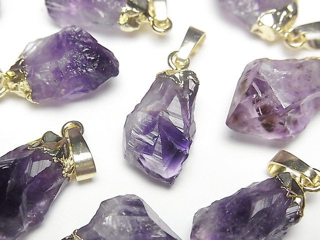 Accessories, Amethyst, Nugget, Pendant, Point, Rough Rock Gemstone Beads