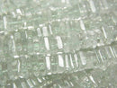 Green Amethyst, Rectangle, Roundel Gemstone Beads