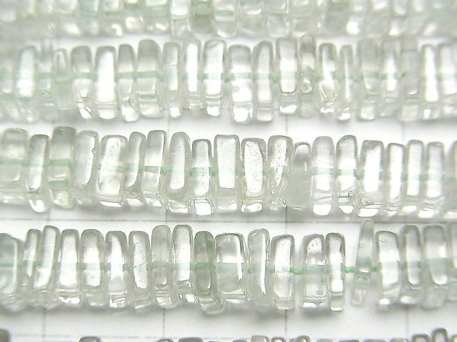 [Video]High Quality Green Amethyst AAA- Square Rondelle (Disc) half or 1strand beads (aprx.15inch/38cm)