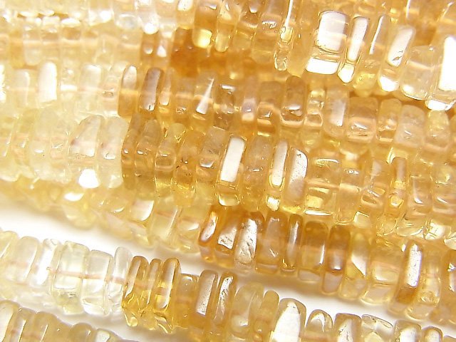 Citrine, Rectangle, Roundel Gemstone Beads