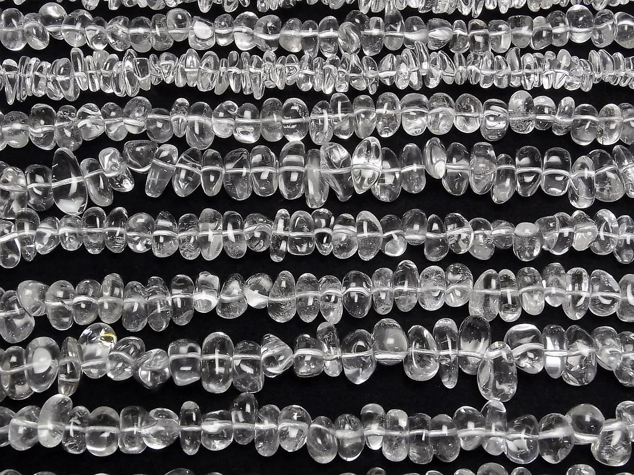 Quartz Cristal AAA - Pépites (petite pépite) 1 rang de perles (environ 38cm/15inch)