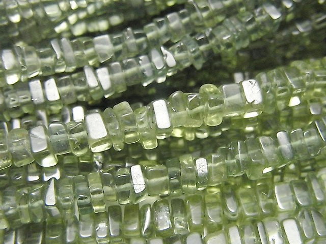 Apatite, Rectangle, Roundel Gemstone Beads