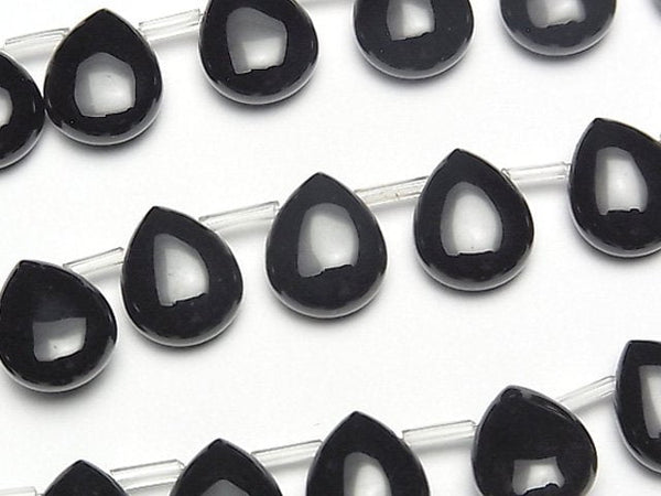 Onyx, Pear Shape Gemstone Beads