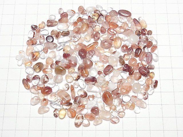 Red Hematite Quartz Undrilled Chips 100 Grams