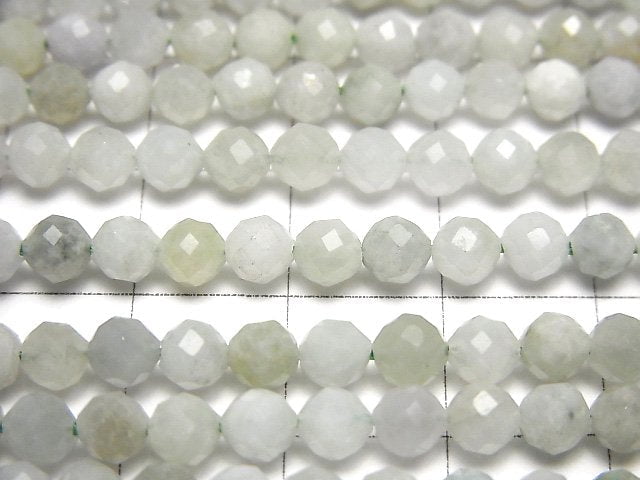 [Video]High Quality! Burmese Jadeite AA Faceted Round 4mm 1strand beads (aprx.15inch/37cm)