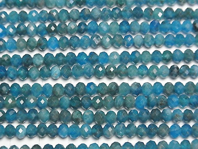 [Video]High Quality! Apatite AA+ Faceted Button Roundel 5x5x3.5mm 1strand beads (aprx.15inch/37cm)