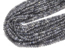 [Video]High Quality! Iolite AA Faceted Button Rondelle 5x5x3.5mm 1strand beads (aprx.15inch/37cm)