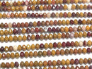 [Video]High Quality! Mookaite Faceted Button Rondelle 5x5x3.5mm 1strand beads (aprx.15inch/37cm)