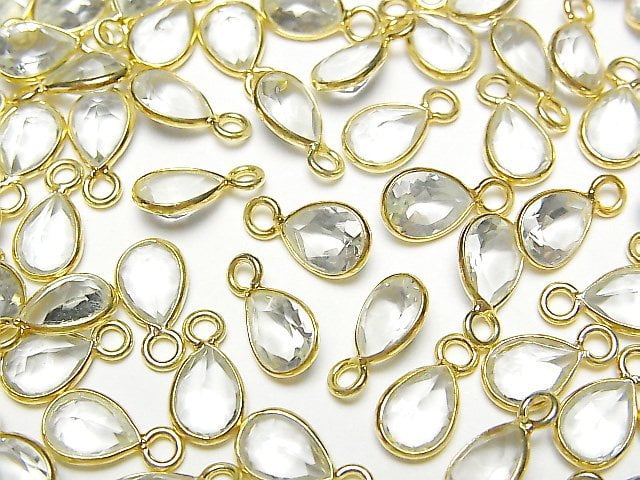 Bezel Setting, Green Amethyst, Pear Shape Gemstone Beads