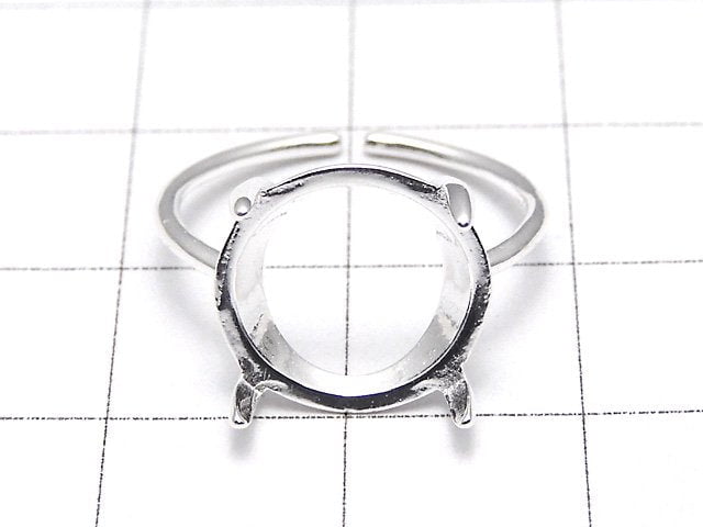 [Video]Silver925 Ring Frame (Prong Setting) Round 12mm No coating Free size 1pc