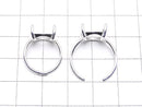 [Video]Silver925 Ring Frame (Prong Setting) Round 12mm No coating Free size 1pc