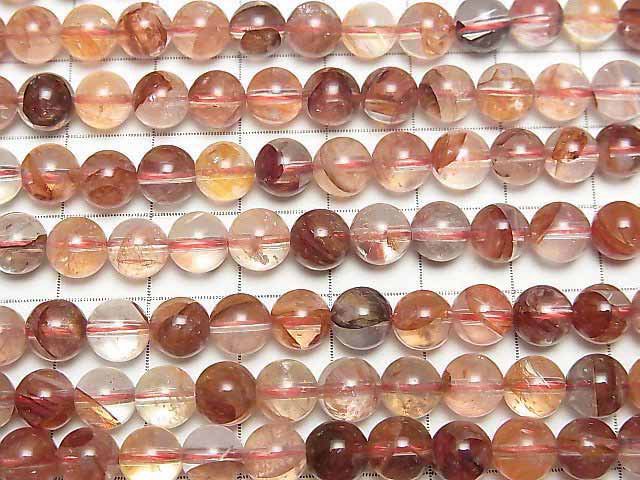 [Video]Red Hematite Quartz AAA Round 6.5mm 1strand beads (aprx.15inch/36cm)