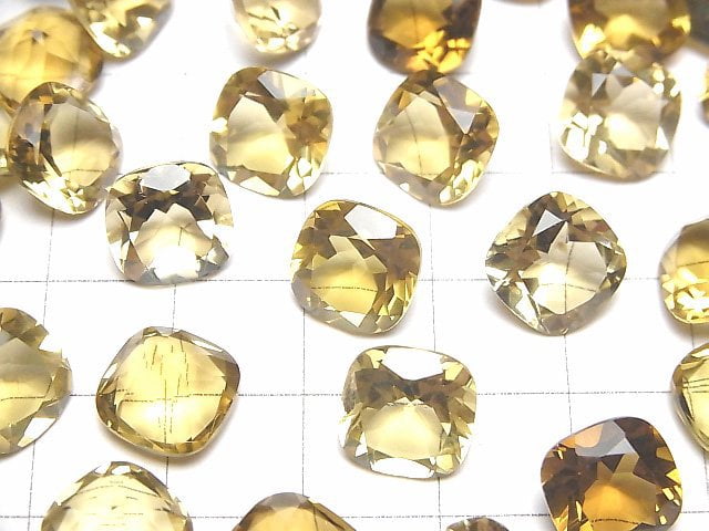 [Video]High Quality Honey Quartz AAA Loose stone Square Faceted 10x10mm 2pcs