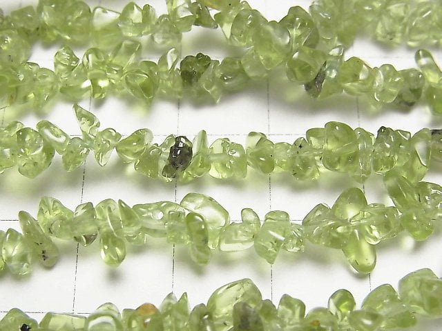 [Video]Peridot AA+ Chips (Small Nugget ) 1strand beads (aprx.31inch/78cm)