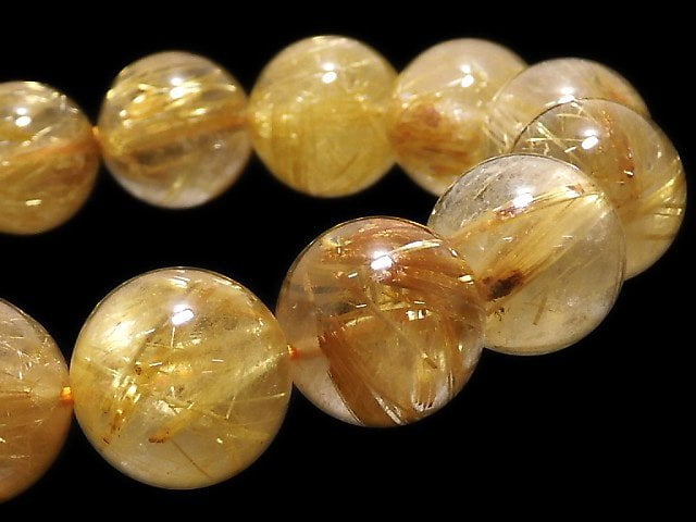 Accessories, Bracelet, One of a kind, Round, Rutilated Quartz One of a kind