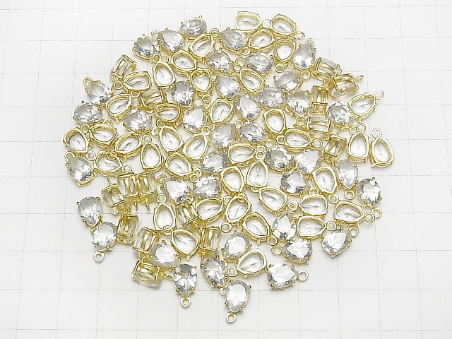 [Video]High Quality Green Amethyst AAA Bezel Setting Pear shape Faceted 8x6mm 18KGP 2pcs