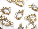 [Video]High Quality Crystal AAA Bezel Setting Pear shape Faceted 9x6mm 18KGP 2pcs