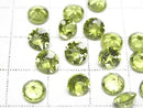 [Video]High Quality Peridot AAA- Loose stone Round Faceted 6x6mm 2pcs