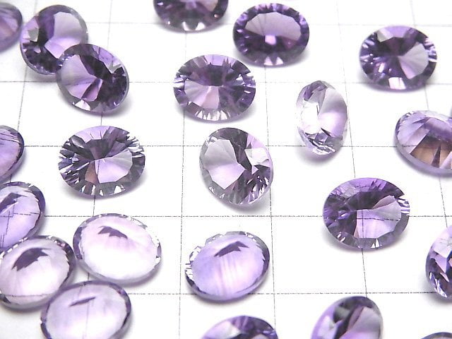 [Video]High Quality Amethyst AAA Loose stone Oval Concave Cut 10x8mm 2pcs