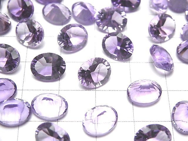 [Video]High Quality Amethyst AAA Loose stone Oval Concave Cut 10x8mm 2pcs