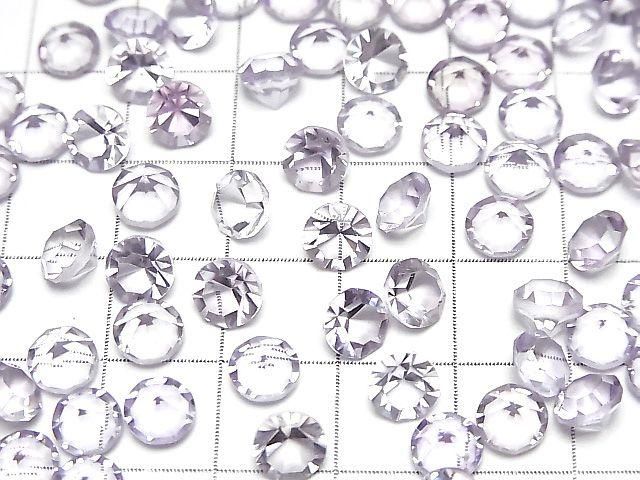 高品質淺色紫水晶 AAA 裸石 圓形凹面切工 6x6mm 5顆裝