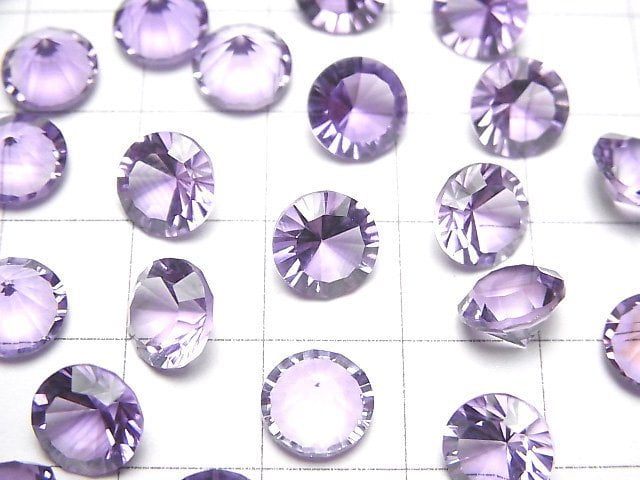 [Video]High Quality Amethyst AAA Loose stone Round Concave Cut 8x8mm 2pcs