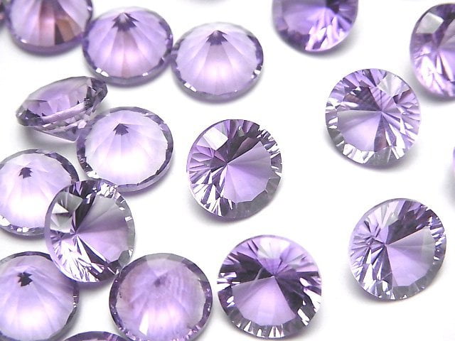 Amethyst, Concave Cut Gemstone Beads