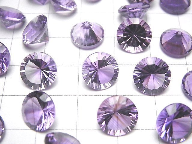 [Video]High Quality Amethyst AAA Loose stone Round Concave Cut 10x10mm 1pc