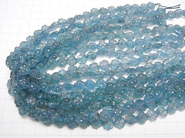 [Video]Blue Green Fluorite AAA- Clover 10x10mm half or 1strand beads (aprx.15inch/36cm)