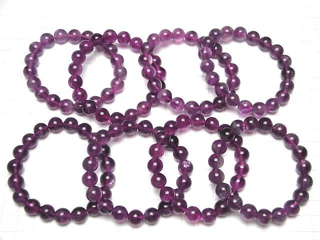 [Video]Purple Fluorite AAA- Round 10mm Bracelet