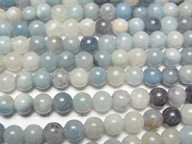 [Video] Trolleite Round 6mm half or 1strand beads (aprx.15inch/37cm)