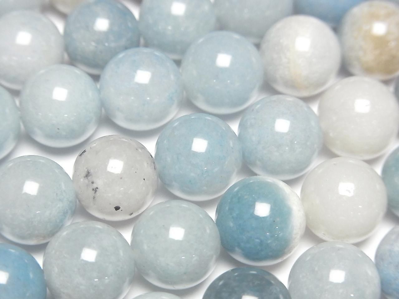 藍線石圓珠 10mm 半串或一串（約15英吋/37公分）