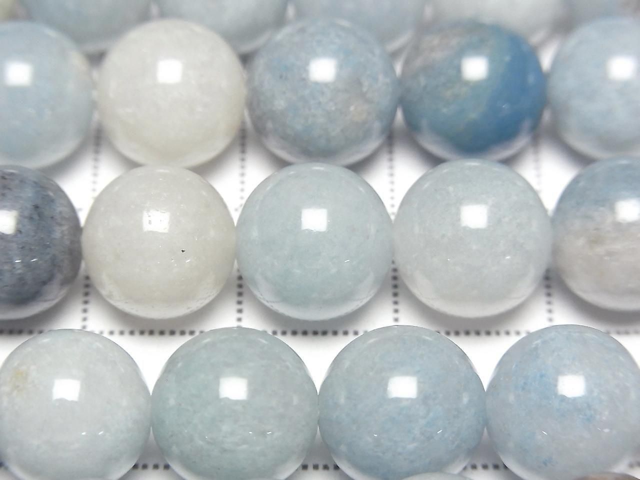 藍線石圓珠 10mm 半串或一串（約15英吋/37公分）