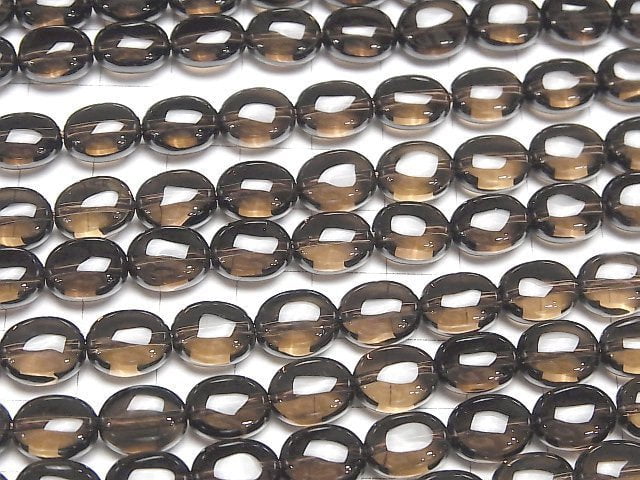 [Video]High Quality Smoky Quartz AAA Oval 11x9mm half or 1strand beads (aprx.15inch/38cm)