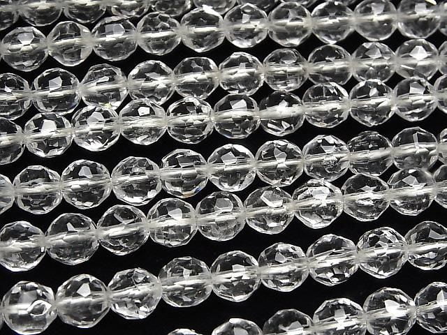 [Video] Crystal AAA - Rough Faceted Round 10mm Half or 1 Strand Beads (approx. 15 inches/38 cm)