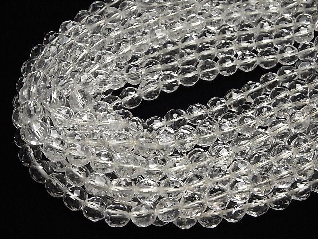 [Video]Crystal AAA- Rough Faceted Round 10mm half or 1strand beads (aprx.15inch/38cm)