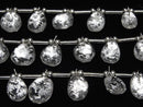 [Video]Doublet Crystal AAA Free Form Single Sided Rose Cut Silver half or 1strand beads (aprx.6inch/16cm)