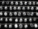 [Video]Doublet Crystal AAA Free Form Single Sided Rose Cut Silver half or 1strand beads (aprx.6inch/16cm)