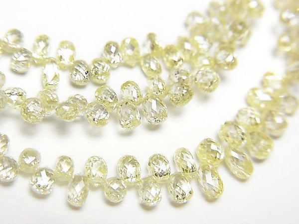 Diamond, Drop, Faceted Briolette Gemstone Beads