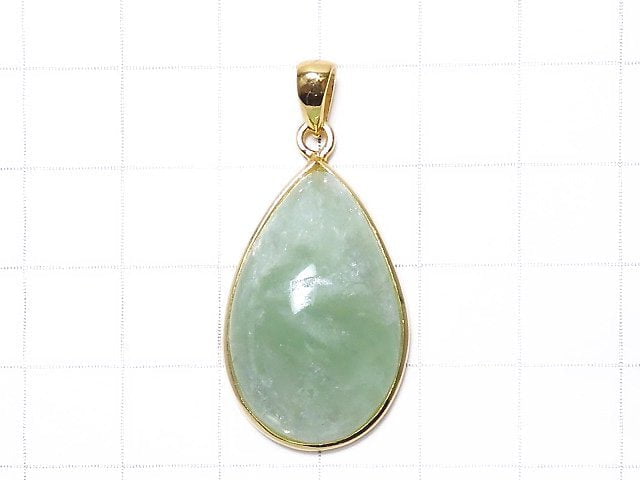 [Video][One of a kind] Mint Green Mica Pendant 18KGP NO.26