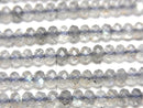 [Video]High Quality! Labradorite AAA- Faceted Button Rondelle 4x4x2mm 1strand beads (aprx.15inch/36cm)
