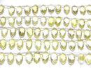 [Video]High Quality Lemon Quartz AA++ Marquise Faceted Briolette half or 1strand (14pcs )