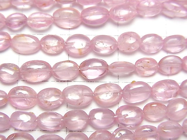 [Video]High Quality Pink Spinel AAA- Oval half or 1strand beads (aprx.7inch/19cm)