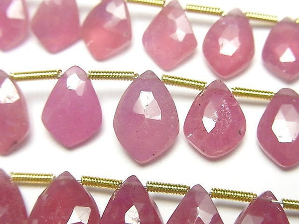 Diamond, Faceted Briolette, Ruby Gemstone Beads