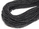 [Video] Black Diamond AAA- Faceted Button Rondelle half or 1strand beads (aprx.14inch/34cm)
