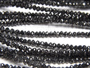 [Video] Black Diamond AAA Faceted Button Rondelle half or 1strand beads (aprx.13inch/32cm)